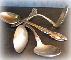 Pile of mangled spoons