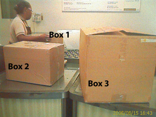 Boxes at Fedex